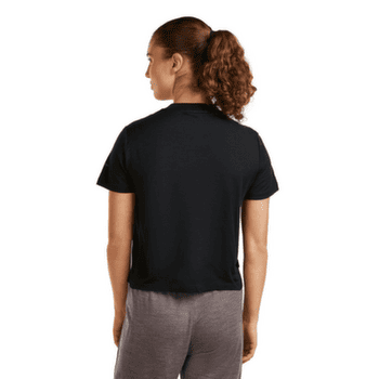 Koszulka z krótkim rękawem Icebreaker Merino 150 Tech Lite SS Crop Tee NZ Flora Women BLACK