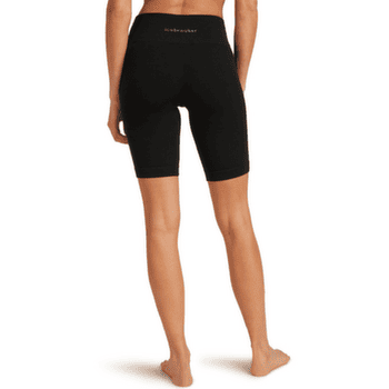 Szorty Icebreaker Merino Blend 260 Seamless Rib 8" High Rise Shorts Women BLACK