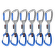 Expresy kompletne Mammut Crag Keylock Wire Indicator 6-Pack Quickdraws 32200 silver-ultramarine
