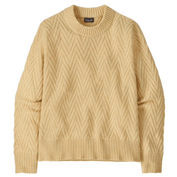 Sweter Patagonia Recycled Wool Crewneck Sweater Women Chevron Cable: Natural