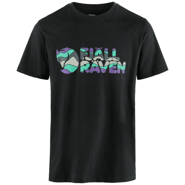 Koszulka z krótkim rękawem Fjällräven Multicolor Logo T-Shirt Men Black