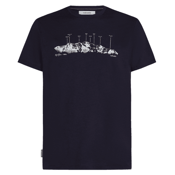 Koszulka z krótkim rękawem Icebreaker Merino 150 Tech Lite SS Tee The Peaks Men Midnight Navy