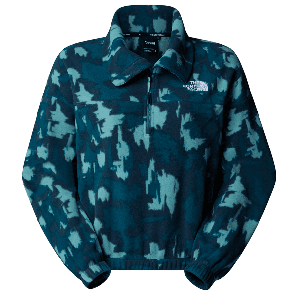 Bluza The North Face MOUNTAIN ATHLETICS FLEECE 1/4 ZIP-PRIN Women DQD DEEP CYPRESS PAINTED MOUNTAINS PRINT