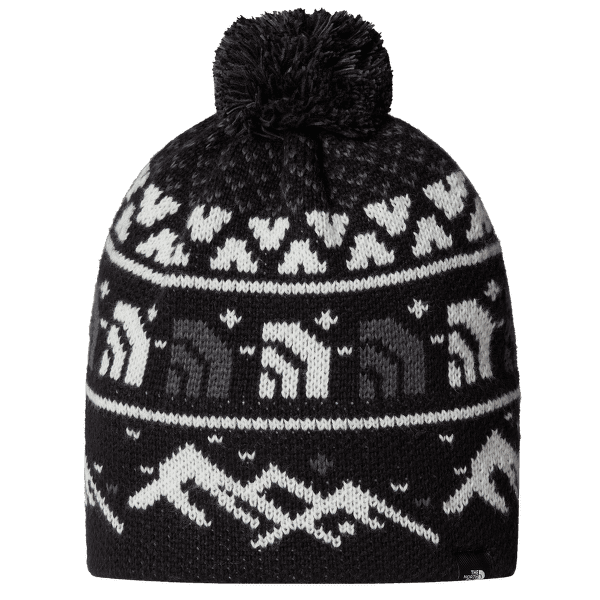 Czapki The North Face CABIN SKI TUKE HNF TNF BLACK JACQUARD/POM
