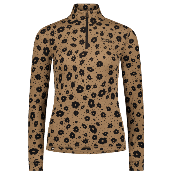 Koszulka z długim rękawem Mons Royale Cascade Merino Flex 1/4 Zip Long Sleeve Women Aoraki Lily Toffee