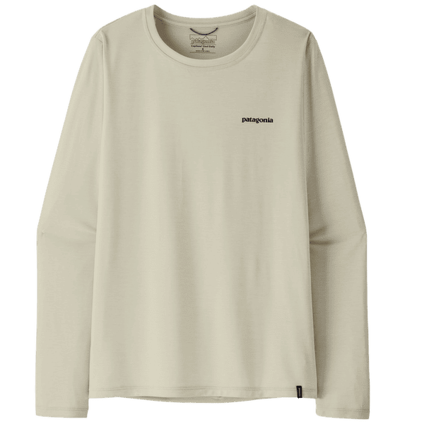 Koszulka z długim rękawem Patagonia Long-Sleeved Cap Cool Daily Shirt  - Boardshort Logo Women Dyno White