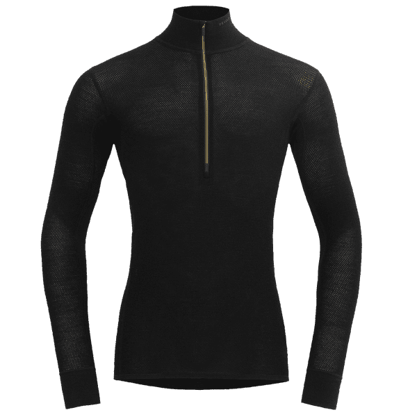 Koszulka z długim rękawem Devold Wool Mesh 190 Zip Neck Men 960A CAVIAR
