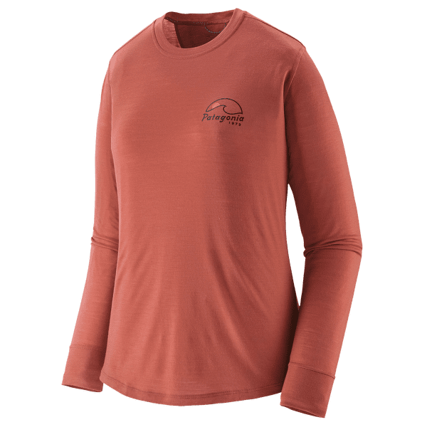Koszulka z długim rękawem Patagonia Long-Sleeved Cap Cool Merino Blend Graphic Shirt Women Imagine Moon: Potters Red