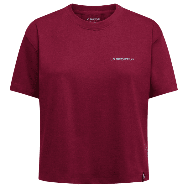 Koszulka z krótkim rękawem La Sportiva TRILOGY CROP T-SHIRT Women Redwood/Limestone