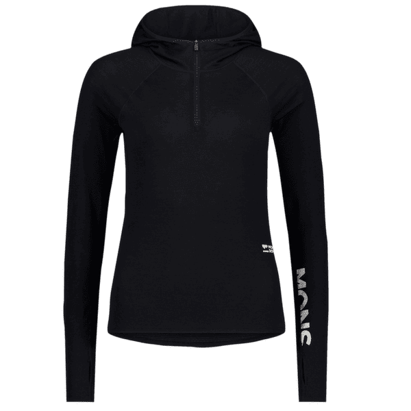 Koszulka z długim rękawem Mons Royale Bella Merino Long Sleeve Hood Women Black