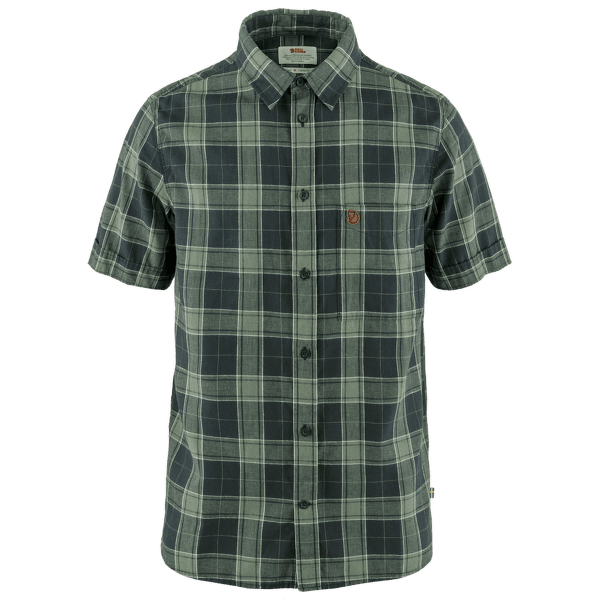 Koszulka z krótkim rękawem Fjällräven Övik Travel Shirt SS Men Dark Navy-Patina Green