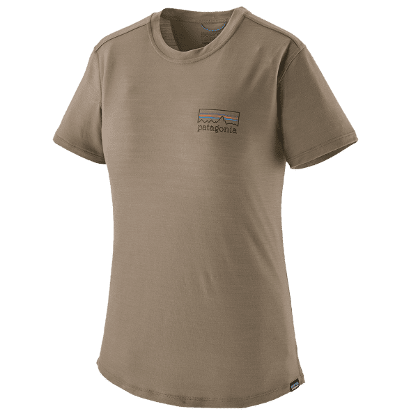 Koszulka z krótkim rękawem Patagonia Cap Cool Merino Graphic Shirt Women Fitz Roy Strata: Wing Grey