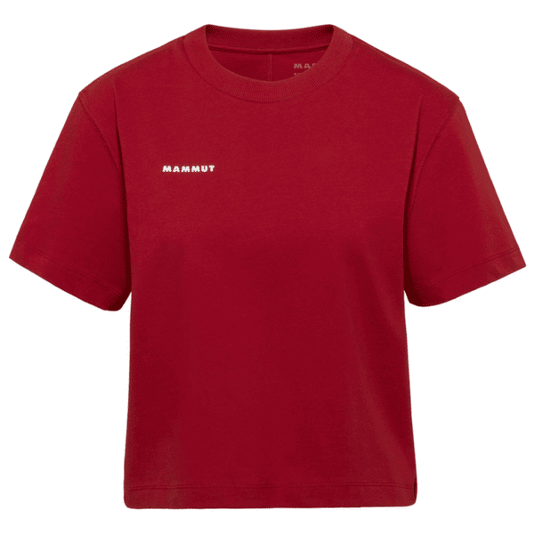 Koszulka z krótkim rękawem Mammut MAMMUT BASE CROPPED T-SHIRT WOMEN MINI LOGO 3818 dark mammut red