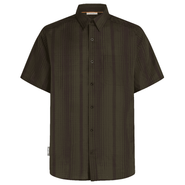 Koszulka z krótkim rękawem Icebreaker Merino 125 Cool-Lite™ Steveston SS Shirt Plaid Men DK LODEN/BITTERSWEET/P