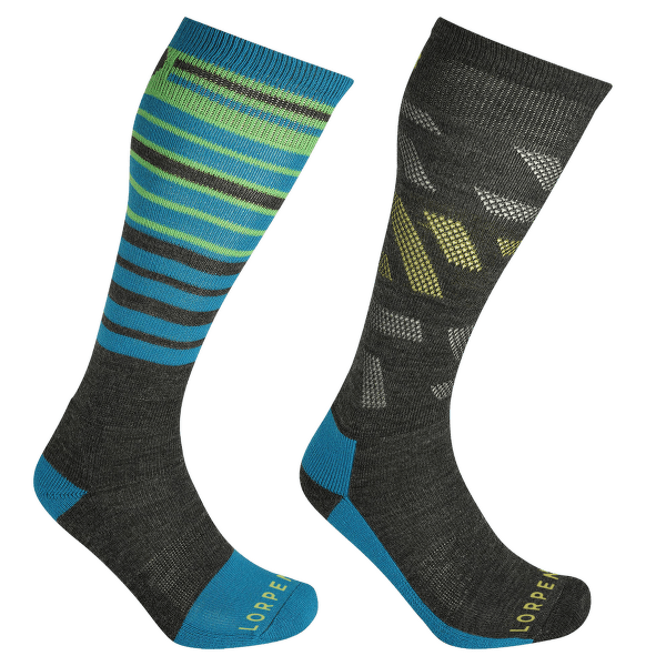 Skarpety Lorpen SKI MID 2 PACK ECO Men CHARCOAL/BLUE