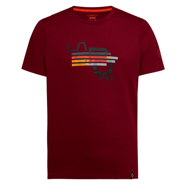 Koszulka z krótkim rękawem La Sportiva STRIPE CUBE T-SHIRT Men Sangria