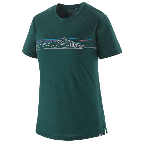 Koszulka z krótkim rękawem Patagonia Cap Cool Merino Graphic Shirt Women Strata Stripe: Cascade Green