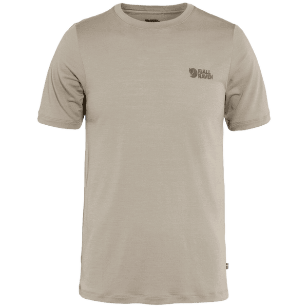 Koszulka z krótkim rękawem Fjällräven Abisko Wool Logo SS Men Light Fossil