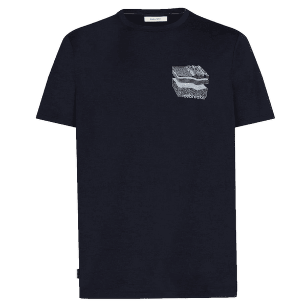 Koszulka z krótkim rękawem Icebreaker Merino 150 Tech Lite SS Tee Evolving Layers Men Midnight Navy