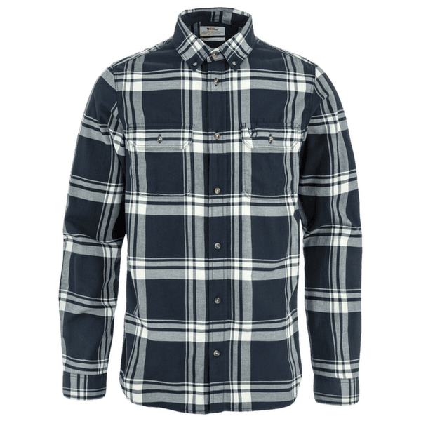 Koszula z długim rękawem Fjällräven ÖVIK LITE FLANNEL SHIRT MEN Dark Navy-Chalk White