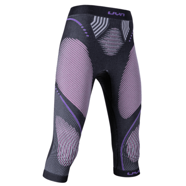 Legginsy 3/4 UYN Evolutyon UW Pants Medium Melange Women Anthracite Melange/Raspberry/Purple
