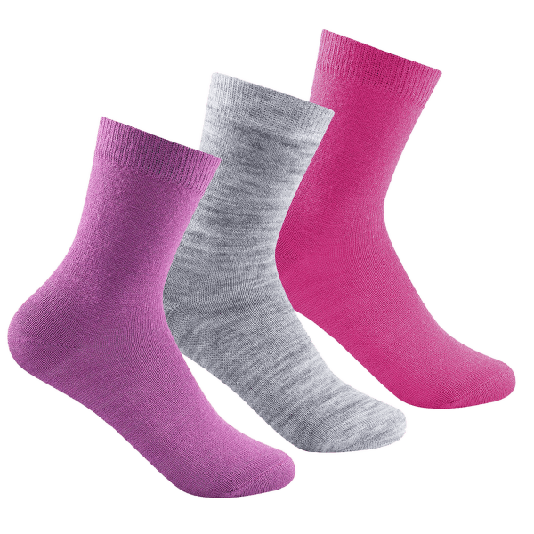 Skarpety Devold DAILY LIGHT KID SOCK 3PK 181 CERISE