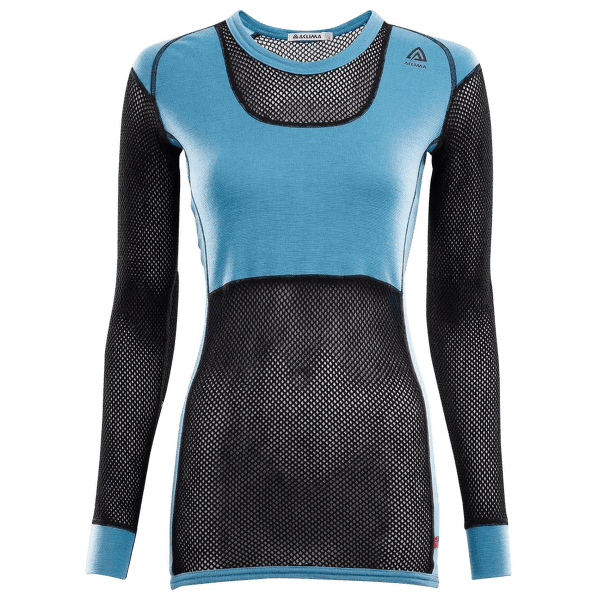 Koszulka z długim rękawem Aclima WoolNet Crew Neckt Women Azure Blue / Jet Black