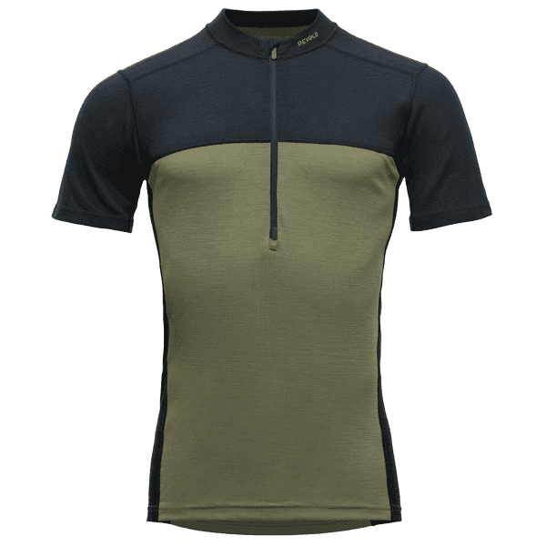 Koszulka z krótkim rękawem Devold Lauparen Merino 190 Zip Tee Men 284A INK/LICHEN/BLACK