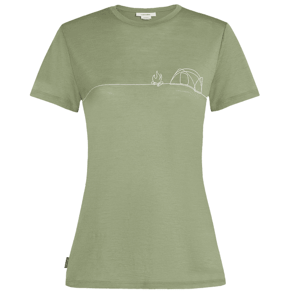 Koszulka z krótkim rękawem Icebreaker Merino 150 Tech Lite SS Tee Single Line Camp Women LICHEN