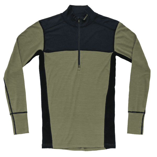 Koszulka z długim rękawem Devold Lauparen Merino 190 Zip Neck Men 284A INK/LICHEN/BLACK