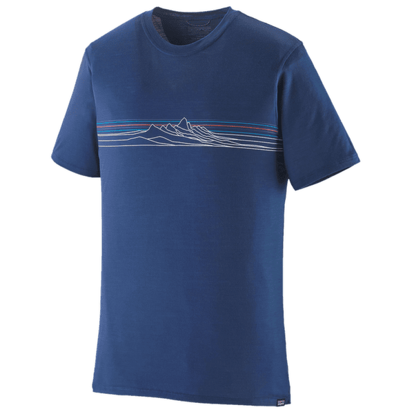 Koszulka z krótkim rękawem Patagonia Capilene® Cool Merino Graphic Shirt Men Strata Stripe: Clement Blue