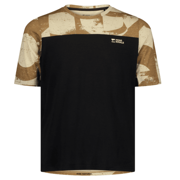 Koszulka z krótkim rękawem Mons Royale Diversion Merino Bike Jersey Short Sleeve Men MR Grunge/Black