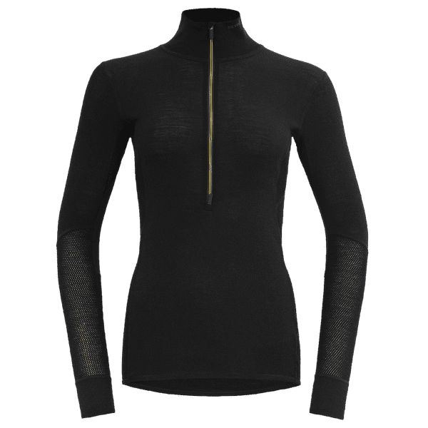 Koszulka z długim rękawem Devold Wool Mesh 190 Zip Neck Women 960A CAVIAR
