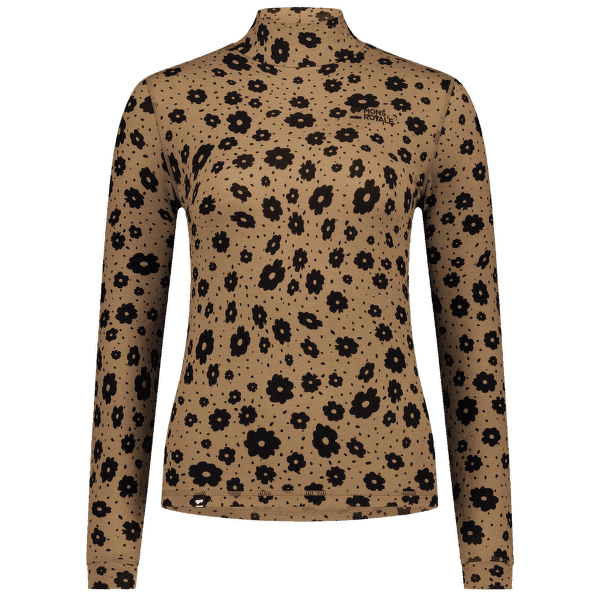 Koszulka z długim rękawem Mons Royale Cascade Merino Base Layer Mock Neck Long Sleeve Women Aoraki Lily Toffee