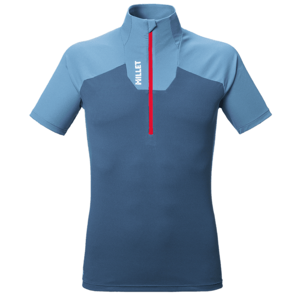 Koszulka z krótkim rękawem Millet KAMET TS ZIP SS Men CORONET BLUE/SAPHIR