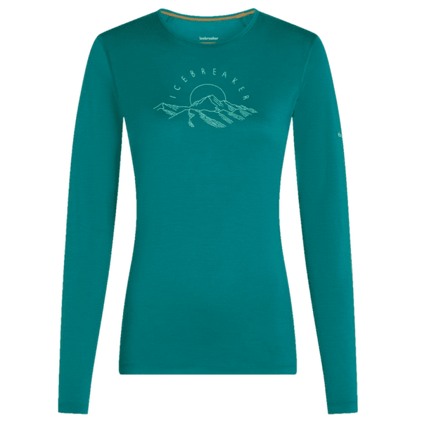 Koszulka z długim rękawem Icebreaker Merino 200 Oasis LS Crewe Sunrise Summit Women TIDAL TEAL