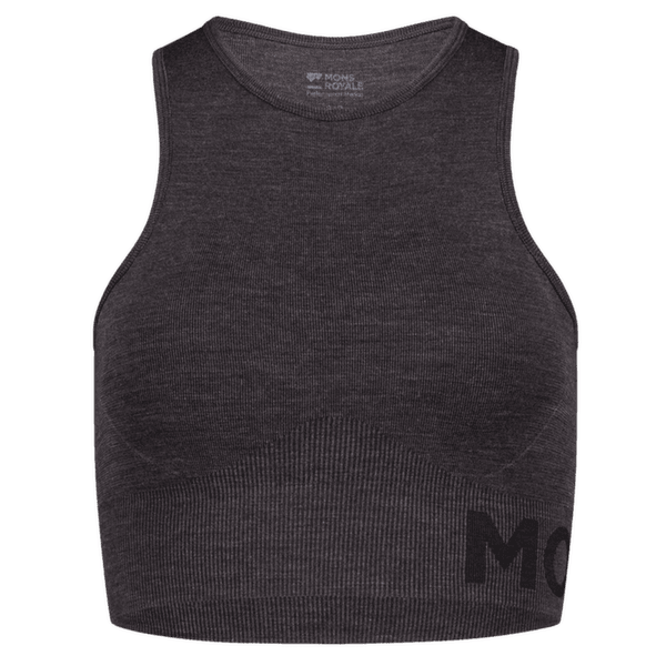 Tank top Mons Royale Solace Merino Seamless Tank Women Forged Iron