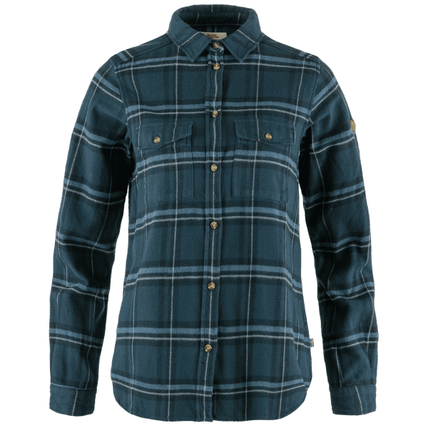 Koszula z długim rękawem Fjällräven Övik Heavy Flannel Shirt Women Indigo Blue-Dark Navy