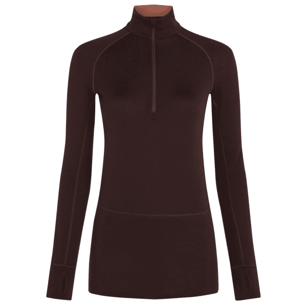 Koszulka z długim rękawem Icebreaker 260 ZoneKnit™ LS Half Zip Women BITTERSWEET/CEDAR WOOD/CB