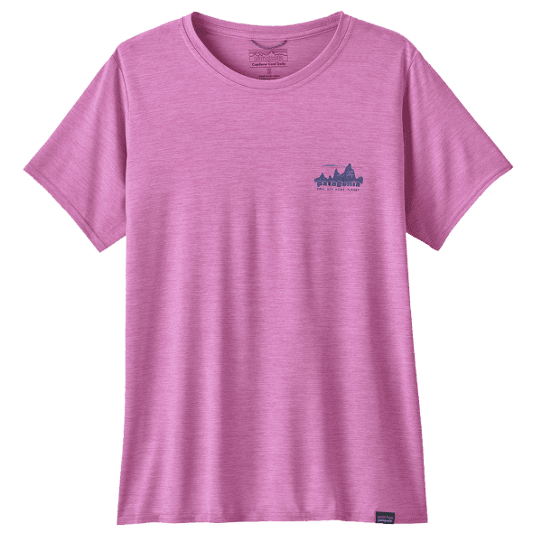 Koszulka z krótkim rękawem Patagonia Cap Cool Daily Graphic Shirt Women 73 Skyline: Brisk Purple X-Dye