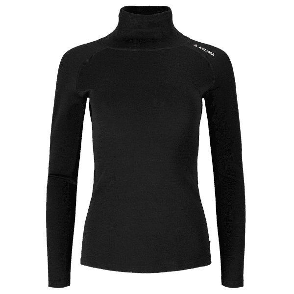 Koszulka z długim rękawem Aclima WarmWool Roll Neck Women Jet Black