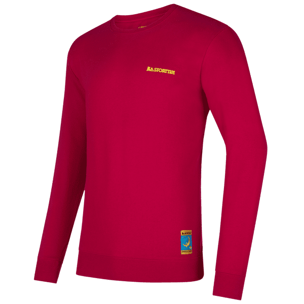 Koszulka z długim rękawem La Sportiva CLIMBING ON THE MOON Sweatshirt Men Fucsia/Giallo