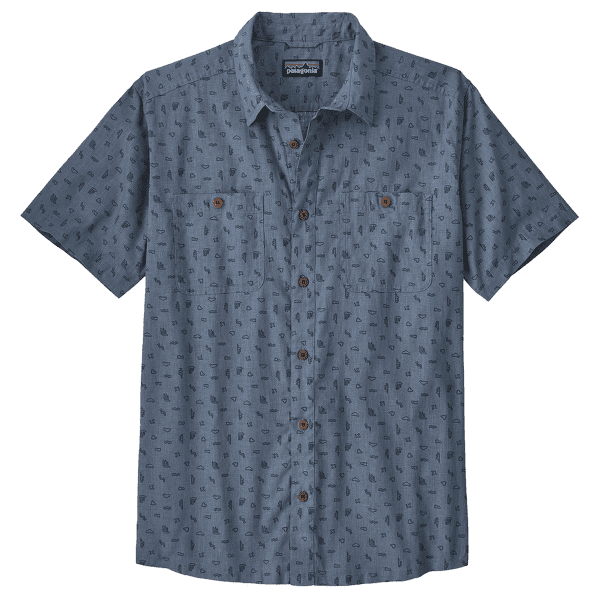 Koszulka z krótkim rękawem Patagonia Back Step Shirt Men Tiny Islands: Utility Blue