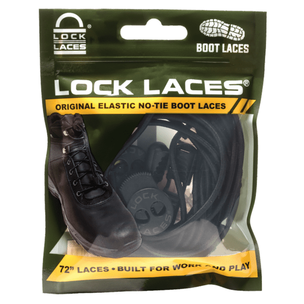 Sznurowadła Lock Laces BOOT LACES Black Boot
