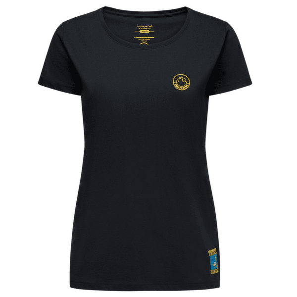 Koszulka z krótkim rękawem La Sportiva CLIMBING ON THE MOON T-Shirt Women Black/Yellow