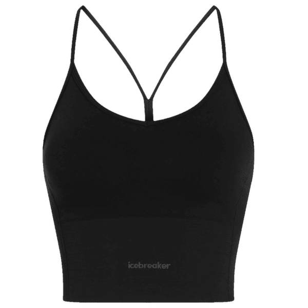 Biustonosz Icebreaker Merino Blend 260 Seamless Rib Strappy Tank Women BLACK