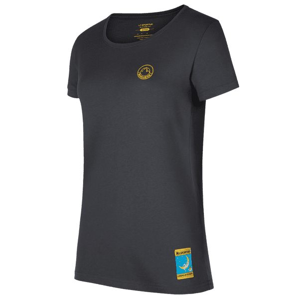 Koszulka z krótkim rękawem La Sportiva CLIMBING ON THE MOON T-Shirt Women Carbon/Giallo