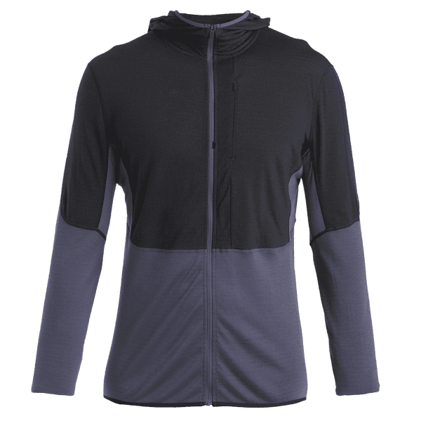 Bluza Icebreaker Merino 200 Realfleece™ Descender LS  Zip Hoodie Men BLACK/GRAPHITE/CB