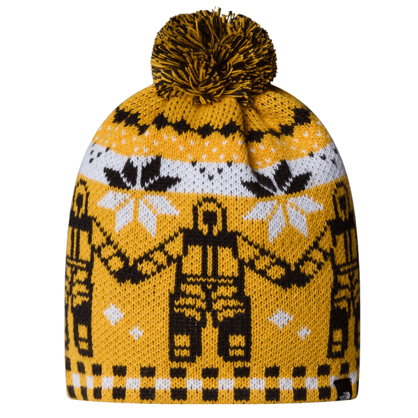 Czapki The North Face CABIN SKI TUKE HIB SUMMIT GOLD HIM SUIT JACQUARD/POM