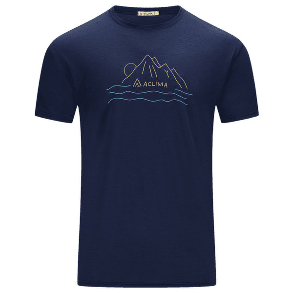 Koszulka z krótkim rękawem Aclima LightWool 140 Classic Tee Sunset Men Navy Blazer